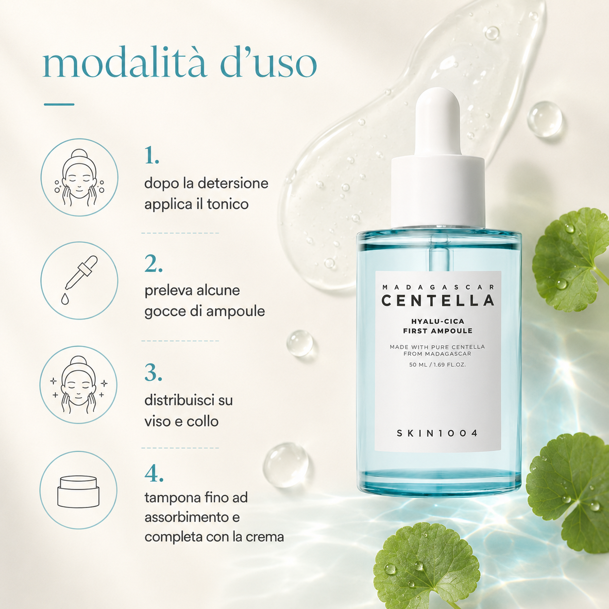 SKIN1004-Madagascar Centella Hyalu-Cica First Ampoule - immagine 3