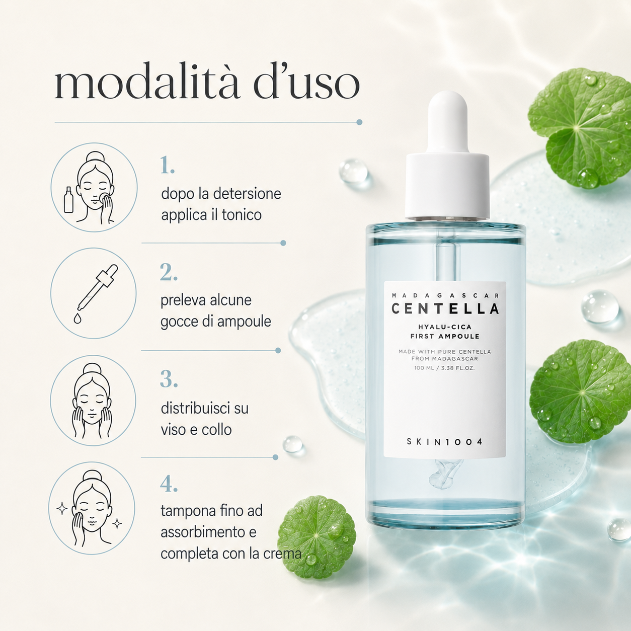 SKIN1004-Madagascar Centella Hyalu-Cica First Ampoule - immagine 3
