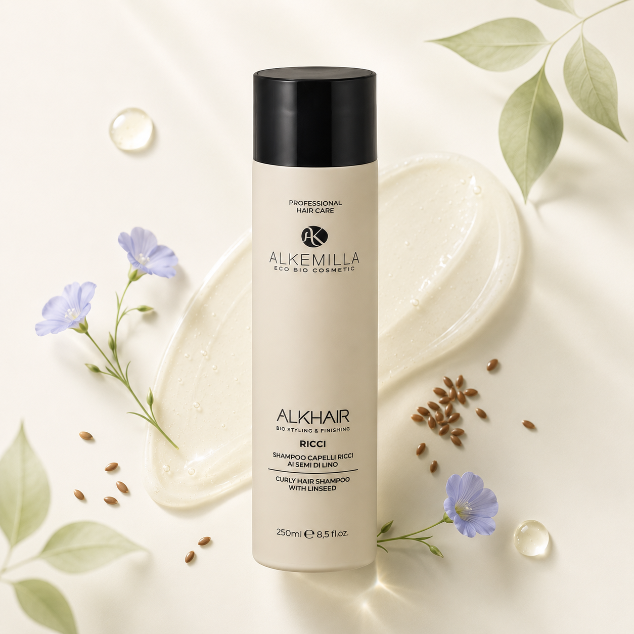 Alkemilla-Shampoo Capelli Ricci ai Semi di Lino