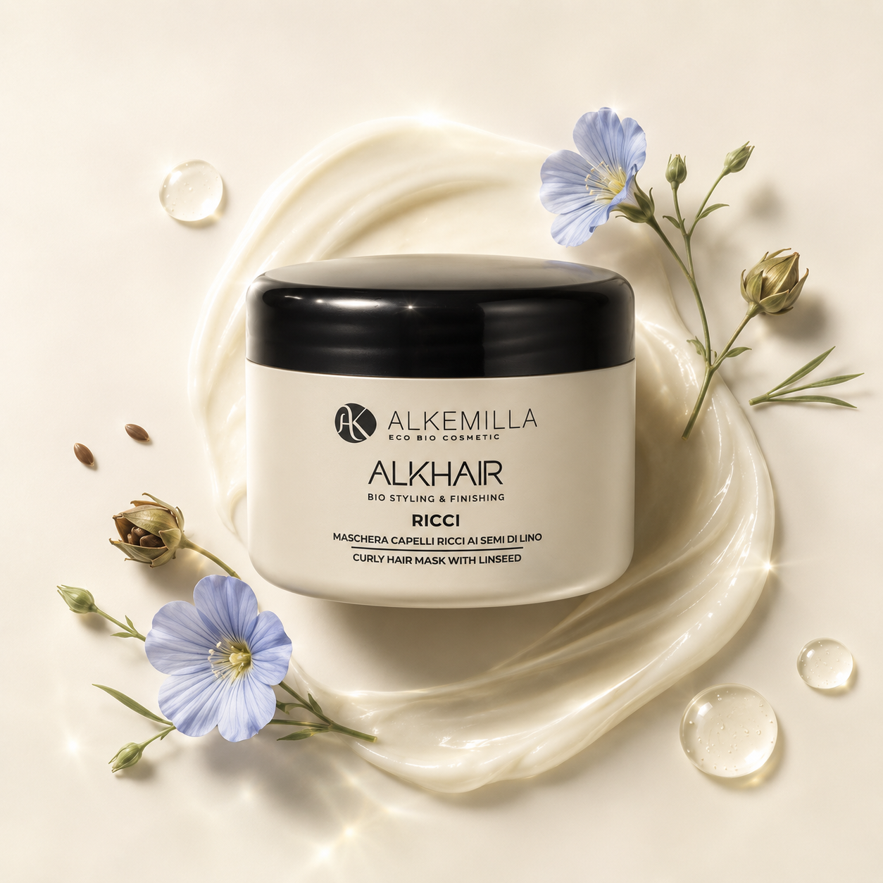 Alkemilla-Maschera Capelli Ricci ai Semi di Lino