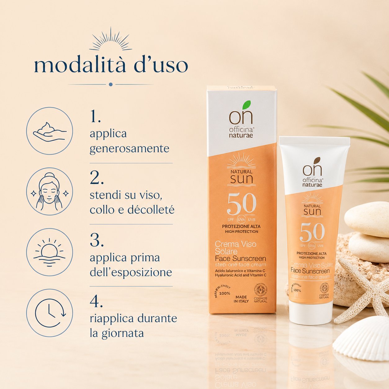 Officina naturae-Crema Solare Viso SPF50 - immagine 3