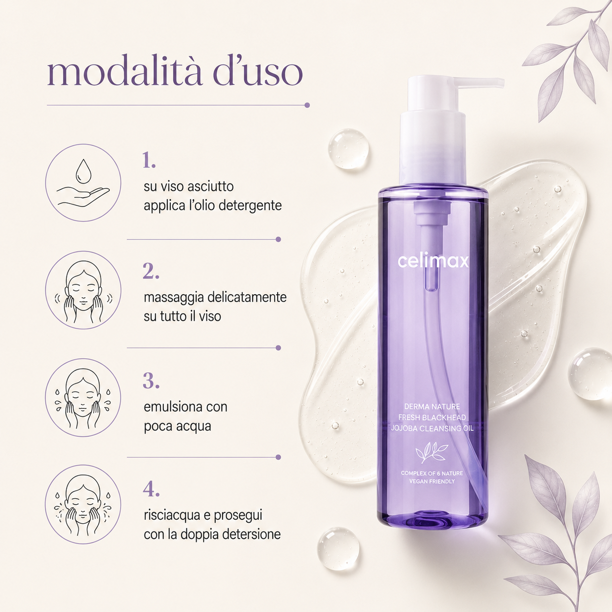 Celimax-Derma Nature Fresh Blackhead Jojoba Cleansing Oil - immagine 3