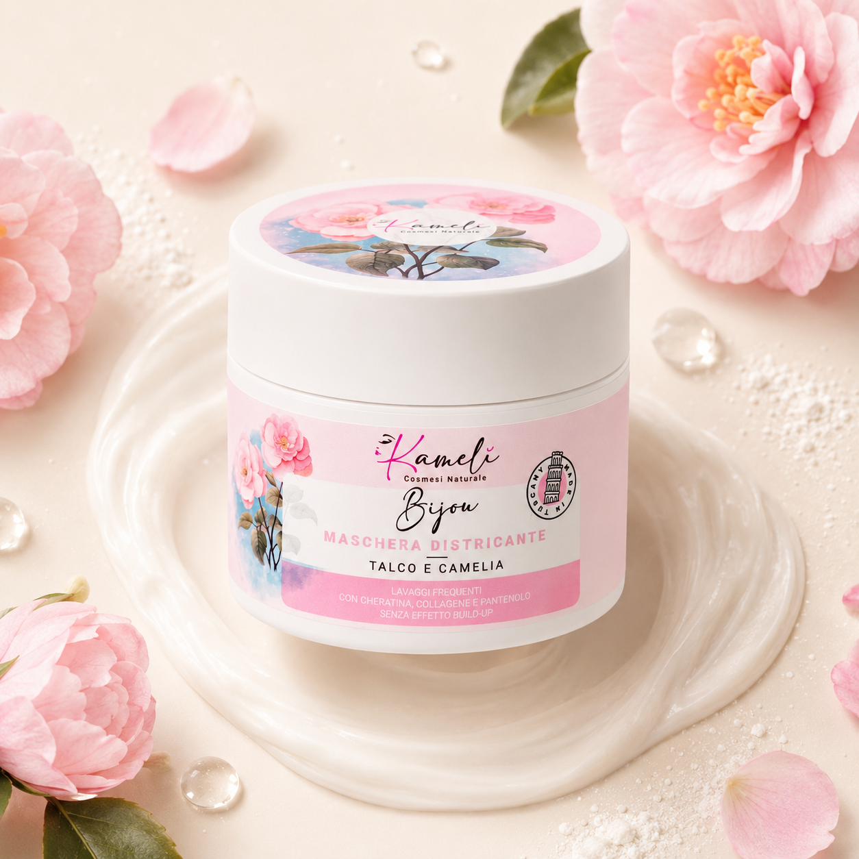 Kamelì-Bijou Maschera Capelli Talco e Camelia