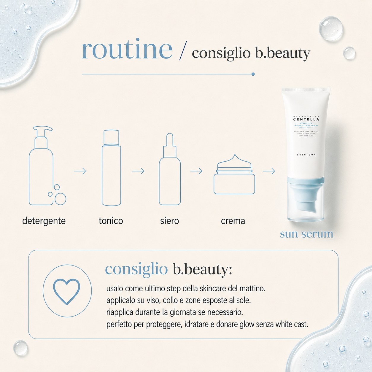 SKIN1004-Madagascar Centella Hyalu-Cica Water-Fit Sun Serum SPF50+ PA++++ - immagine 4