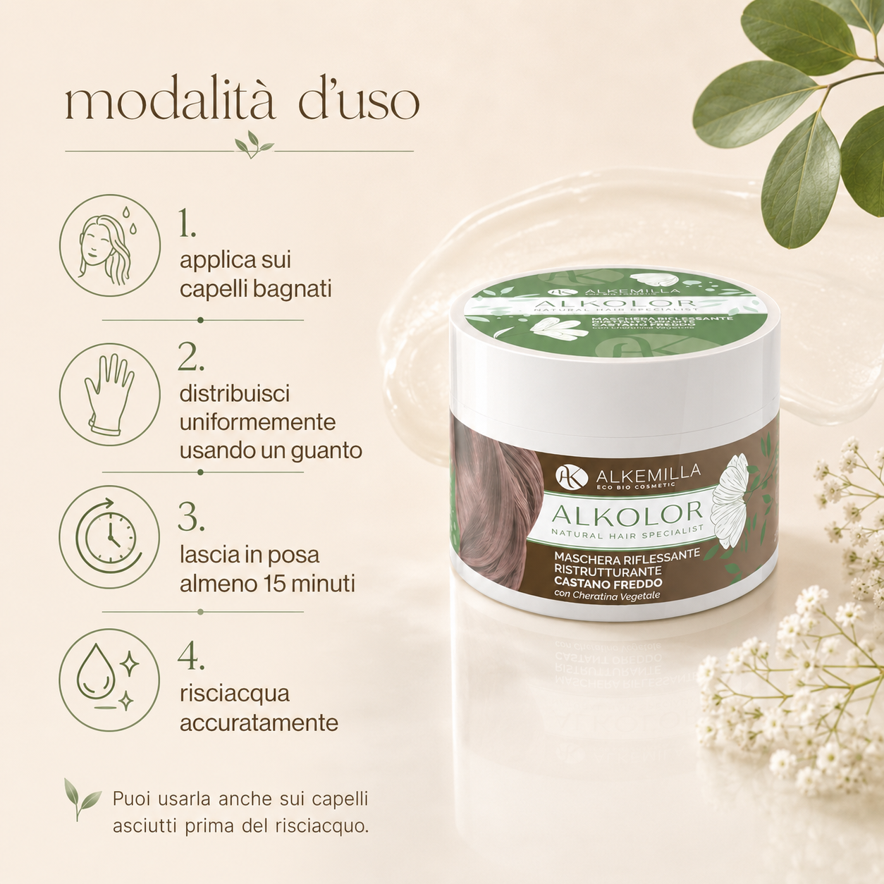 Alkemilla-Maschera Riflessante Castano Freddo - immagine 3