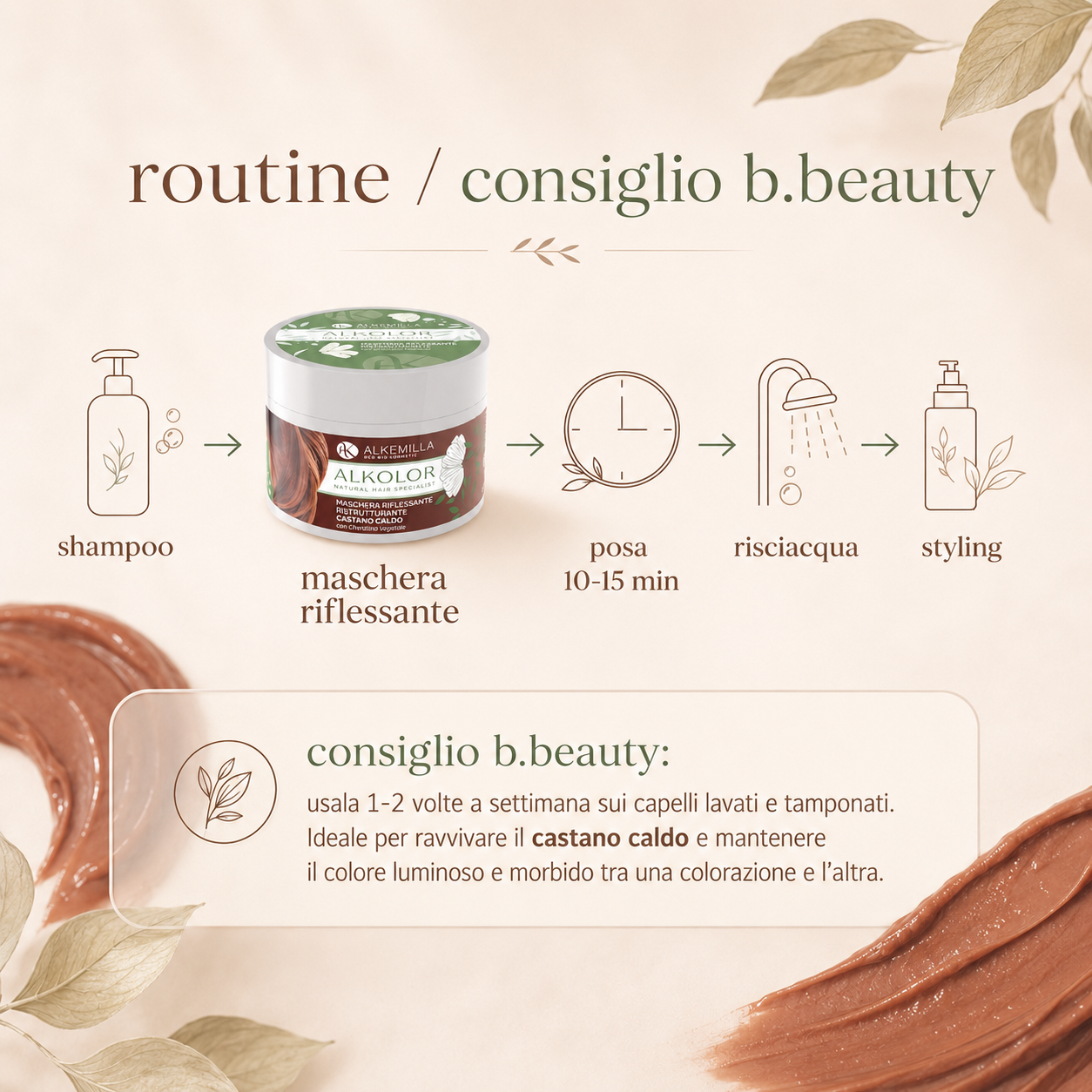 Alkemilla-Maschera Riflessante Castano Caldo - immagine 4