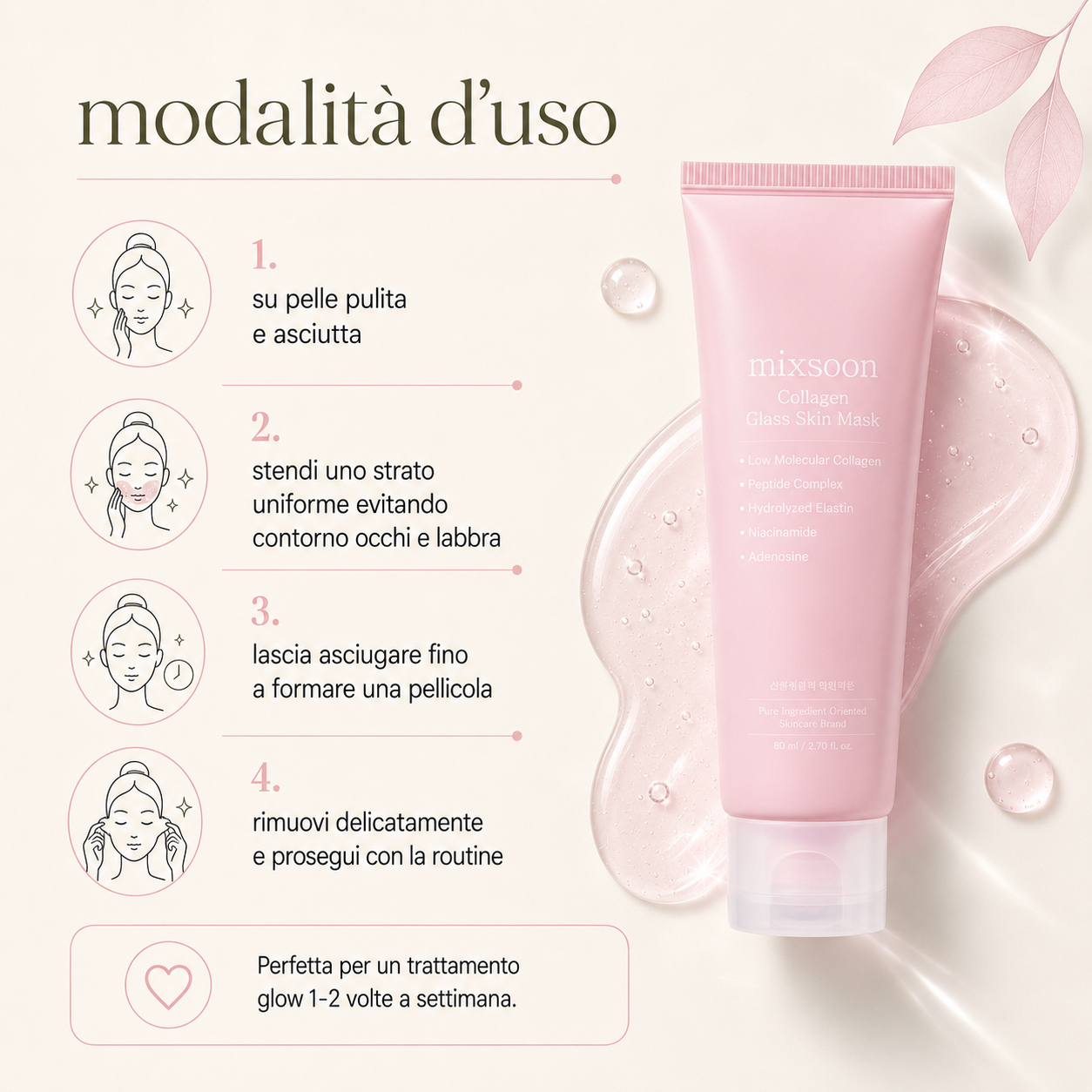 Mixsoon-Collagen Glass Skin Mask - immagine 3