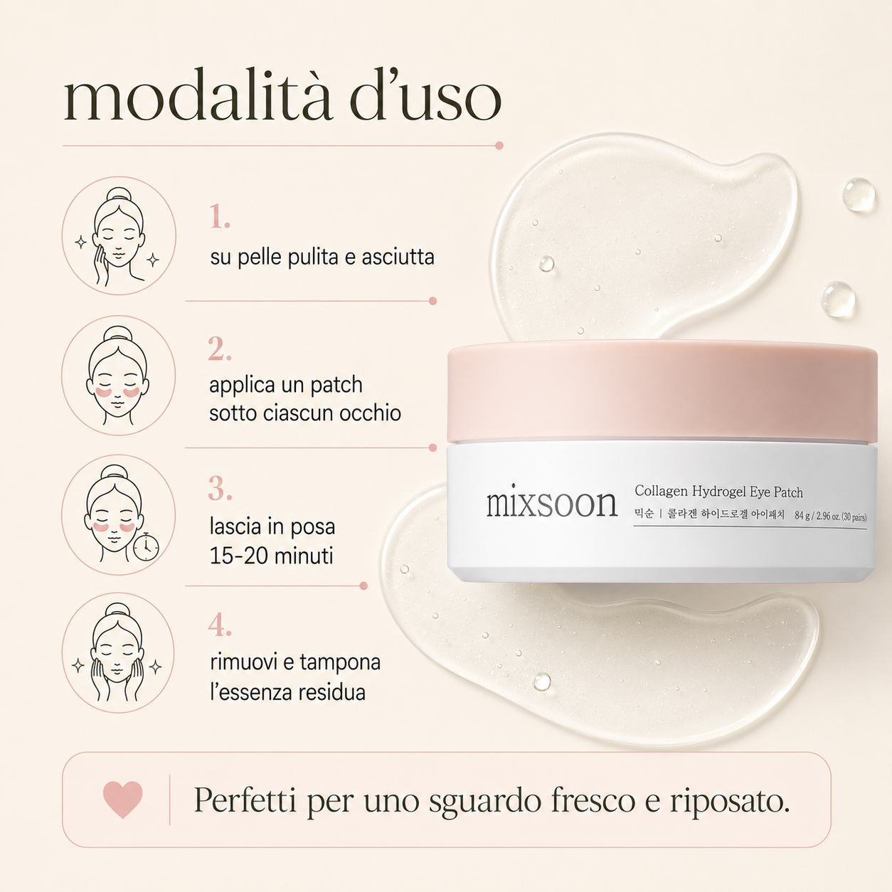 Mixsoon-Collagen Hydrogel Eye Patch - immagine 3