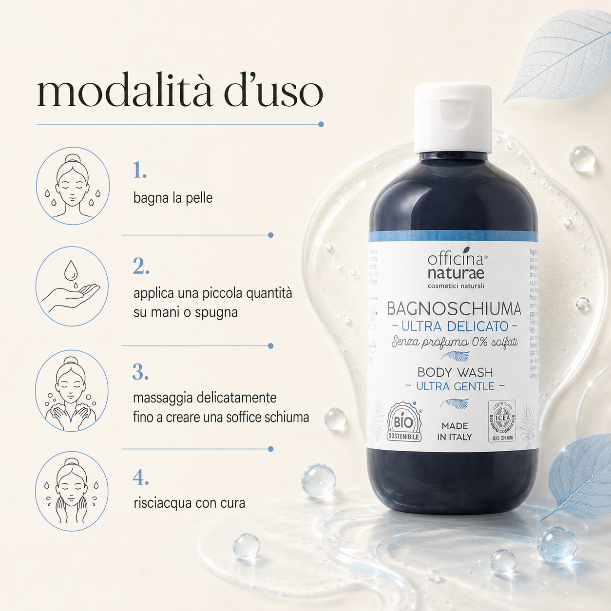 Officina naturae-Bagnoschiuma Ultra Delicato - immagine 3