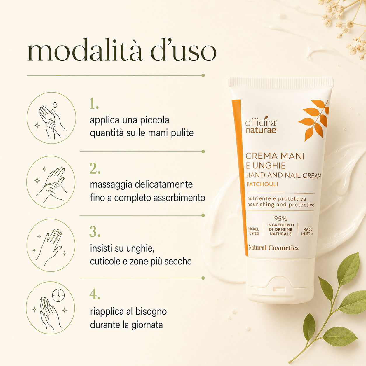 Officina naturae-Crema Mani Nutriente Patchouli - immagine 3