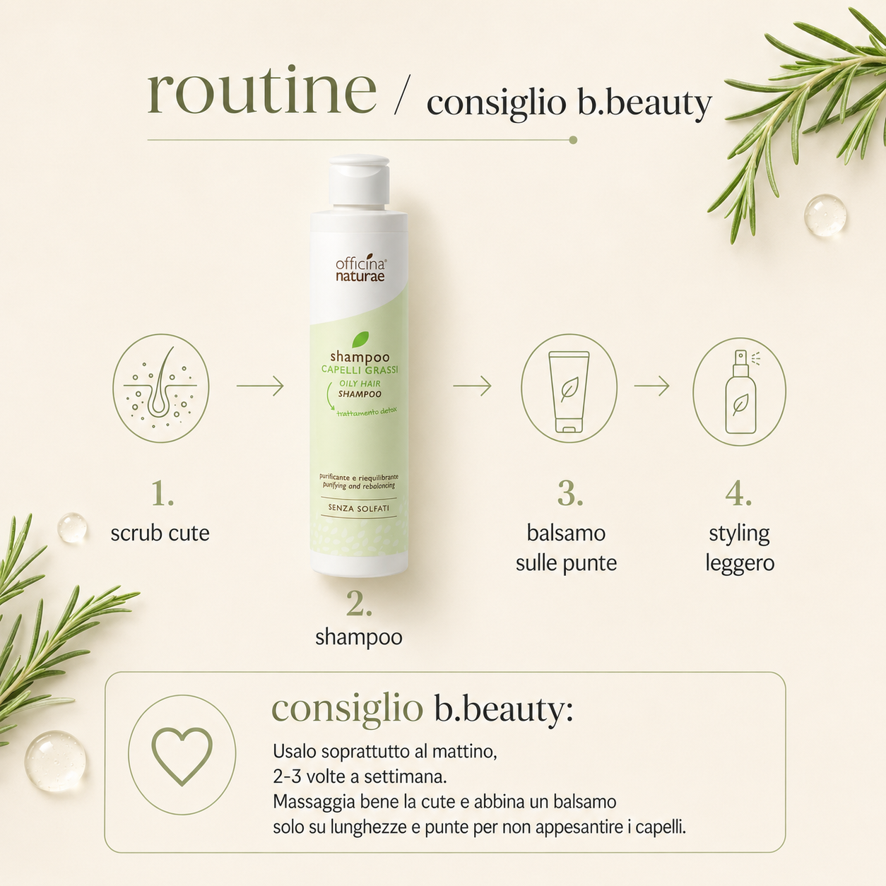 Officina naturae-Shampoo Capelli Grassi - immagine 4