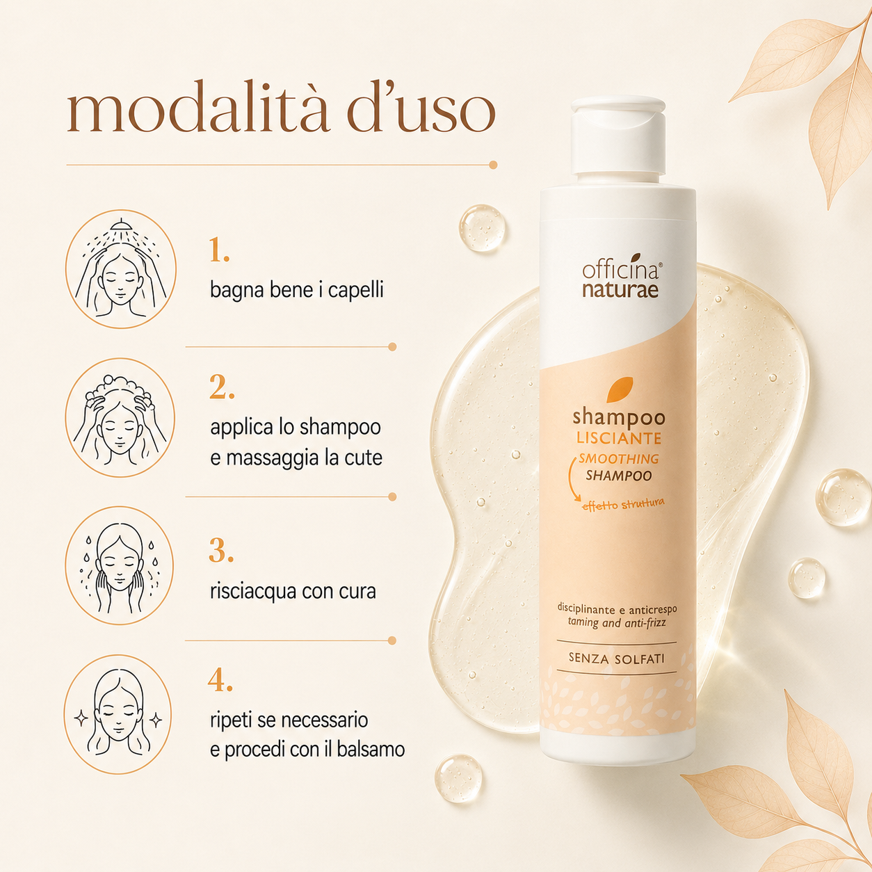 Officina naturae-Shampoo Lisciante - immagine 3