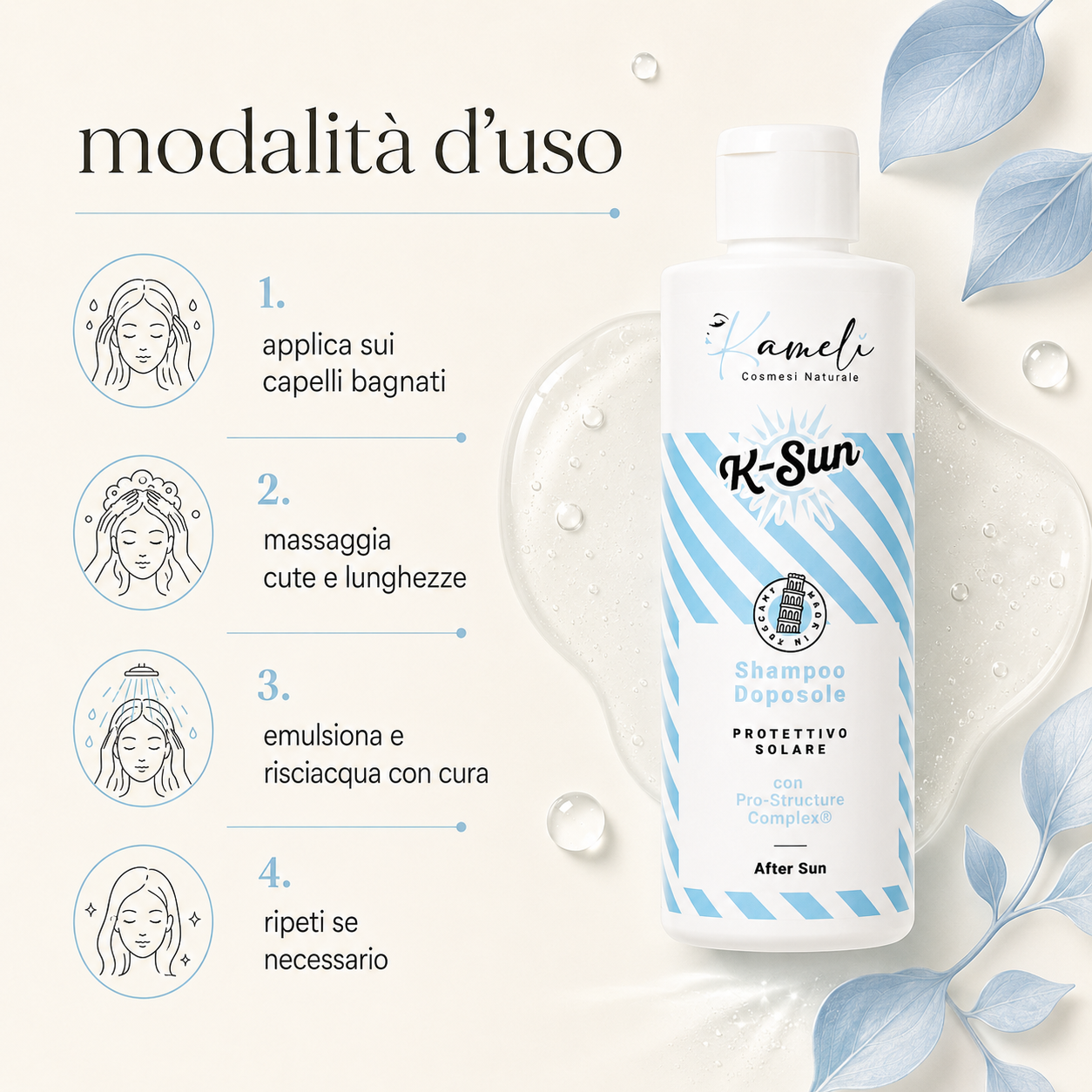 Kamelì-K-Sun Shampoo Protettivo Solare - immagine 3