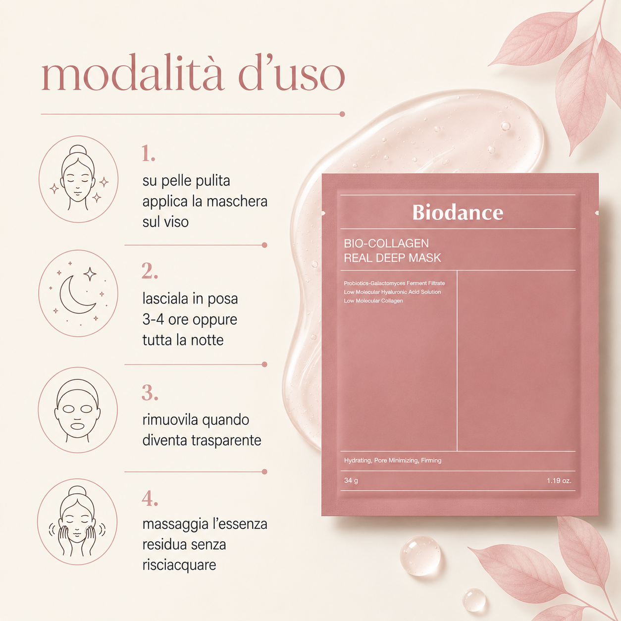 Biodance-Bio-Collagen Real Deep Mask (4 PZ) - immagine 3