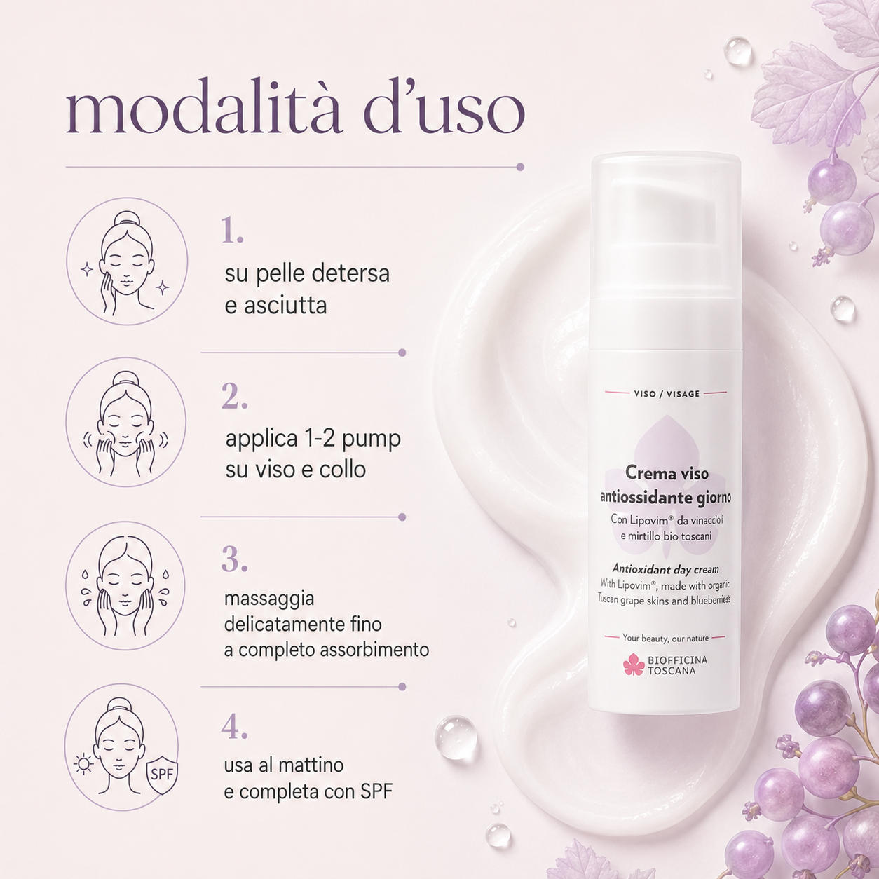 Biofficina Toscana-Crema Viso Antiossidante Giorno - immagine 3