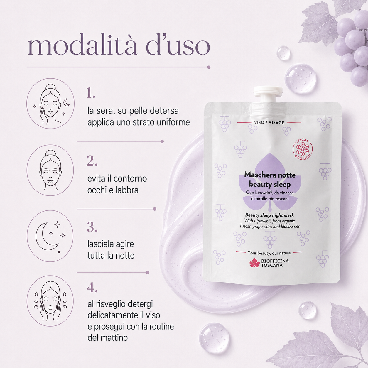 Biofficina Toscana-Maschera Notte Beauty Sleep - immagine 3