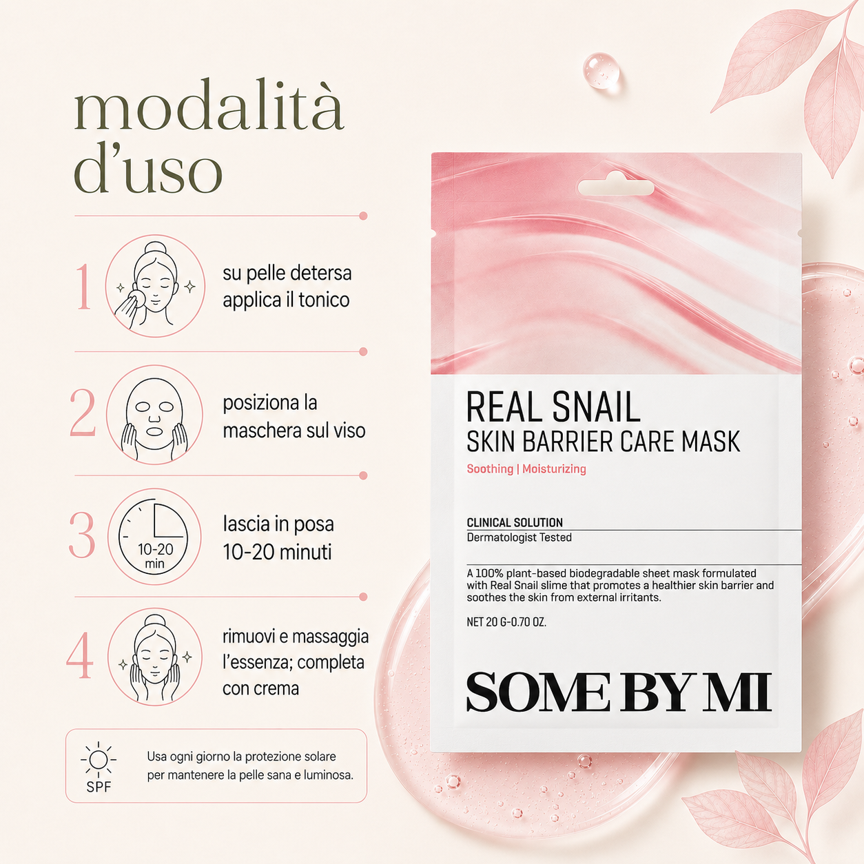 Some By Mi-Real Snail Skin Barrier Care Mask - immagine 3