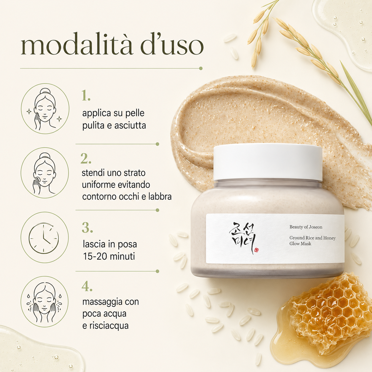 Beauty of Joseon-Ground Rice and Honey Glow Mask - immagine 3