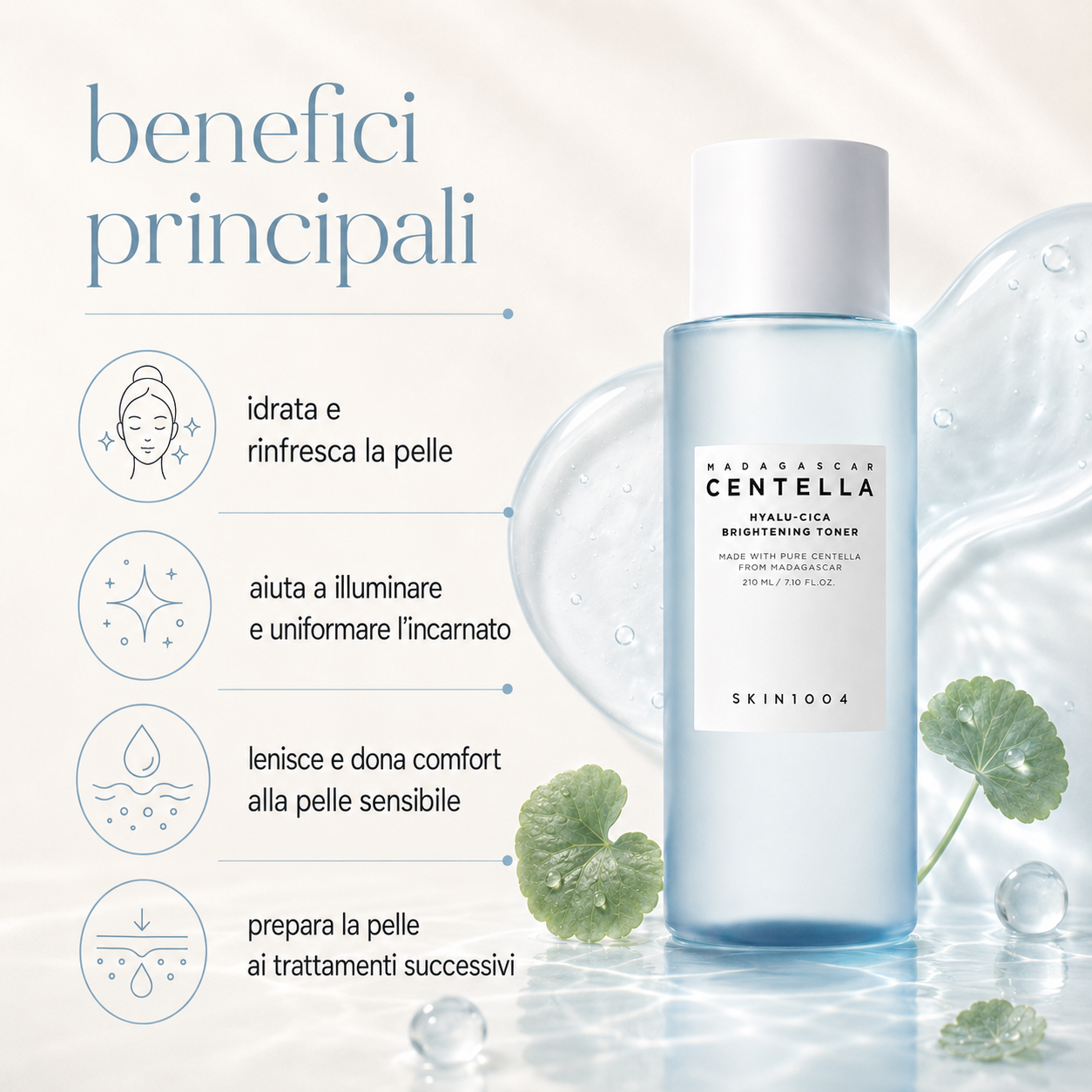 SKIN1004-Madagascar Centella Hyalu-Cica Brightening Toner - immagine 2