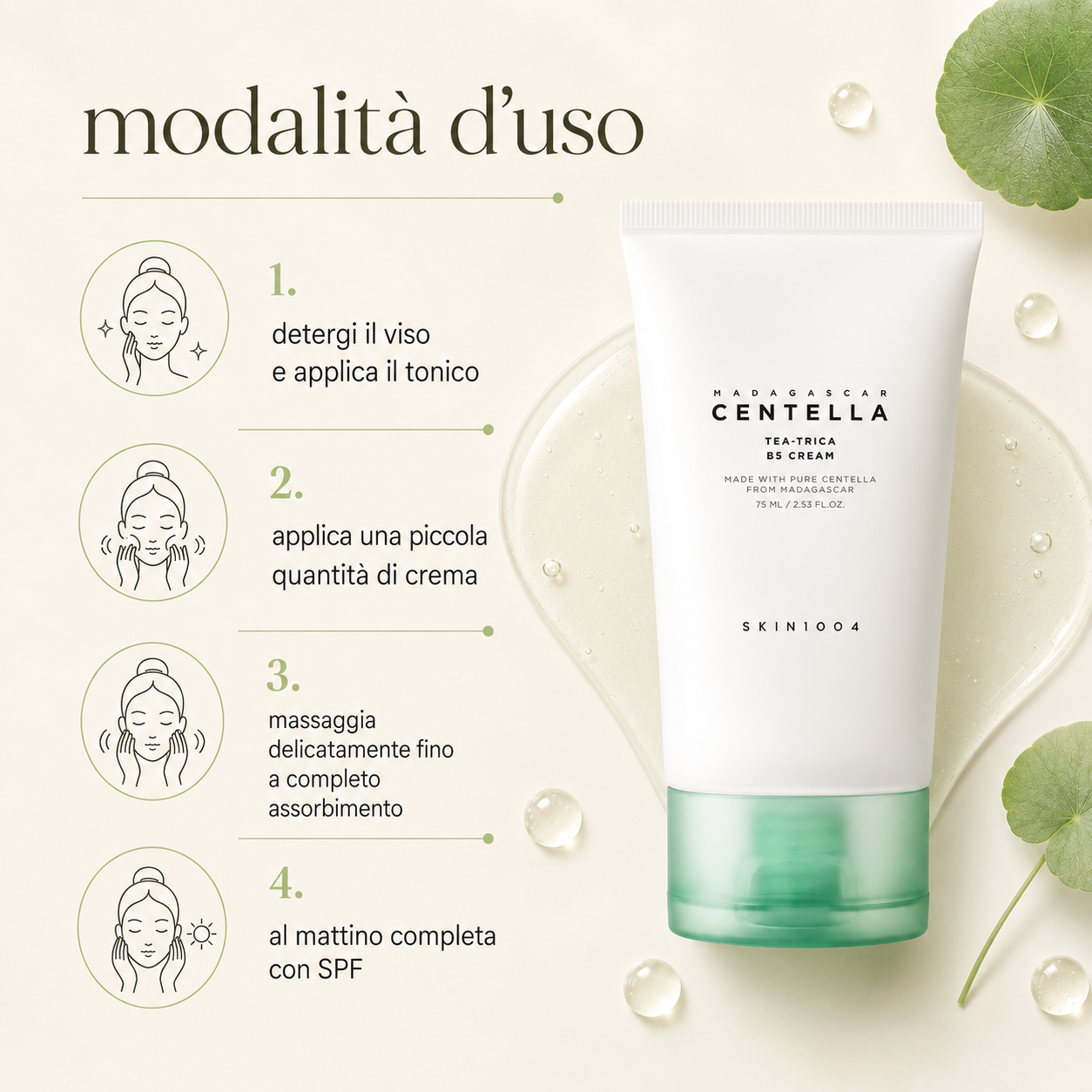 SKIN1004-Madagascar Centella Tea-Trica B5 Cream - immagine 3
