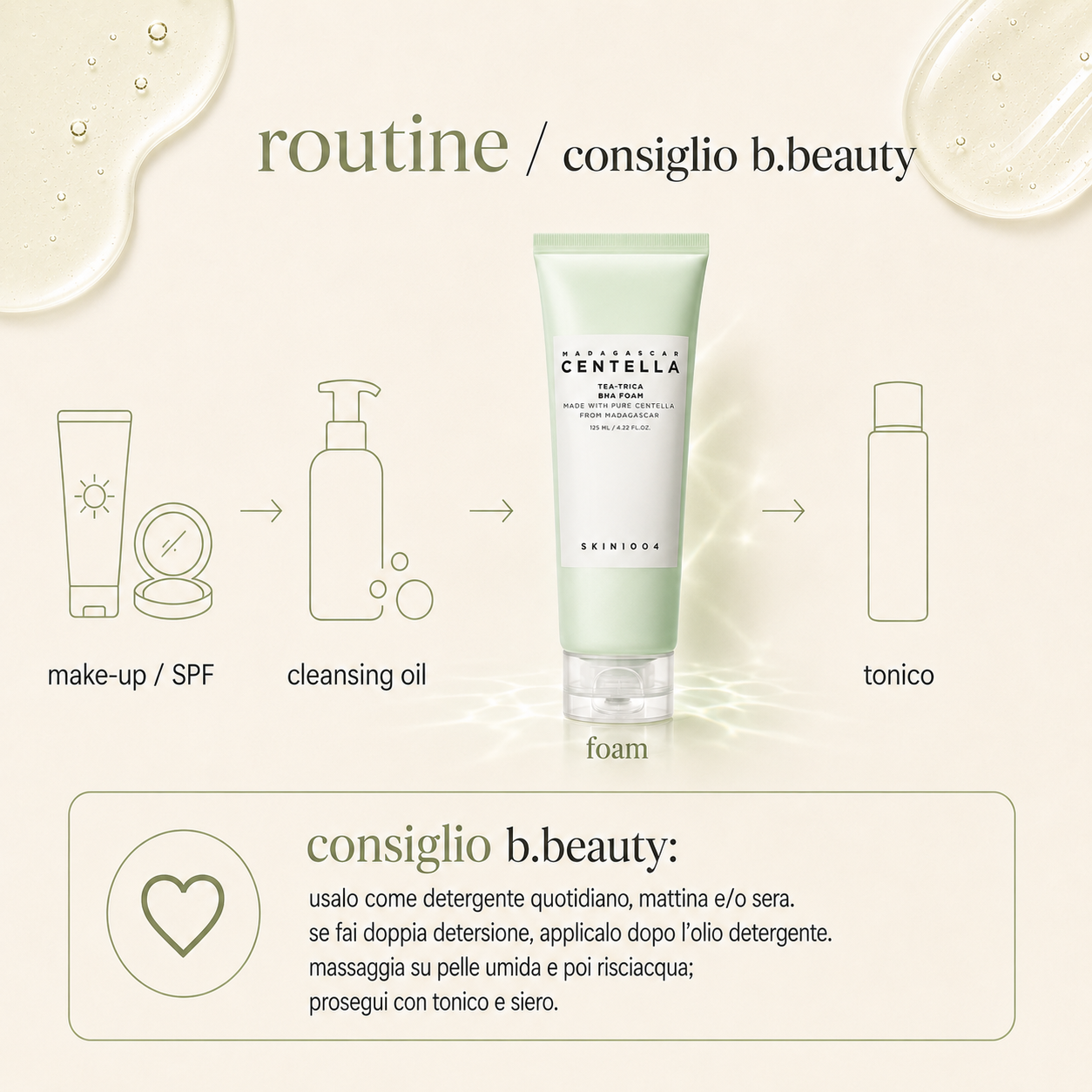 SKIN1004-Madagascar Centella Tea-Trica BHA Foam - immagine 4