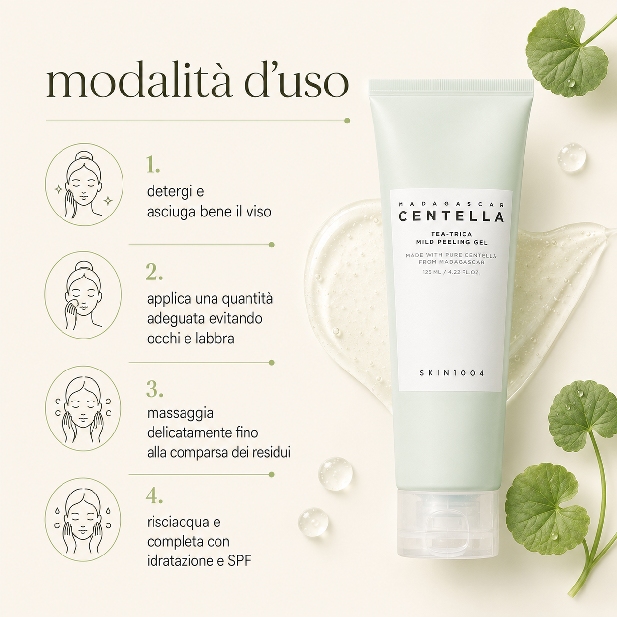 SKIN1004-Madagascar Centella Tea-Trica Mild Peeling Gel - immagine 3