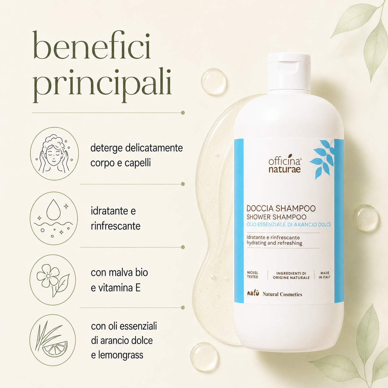 Officina naturae-Doccia Shampoo - immagine 2