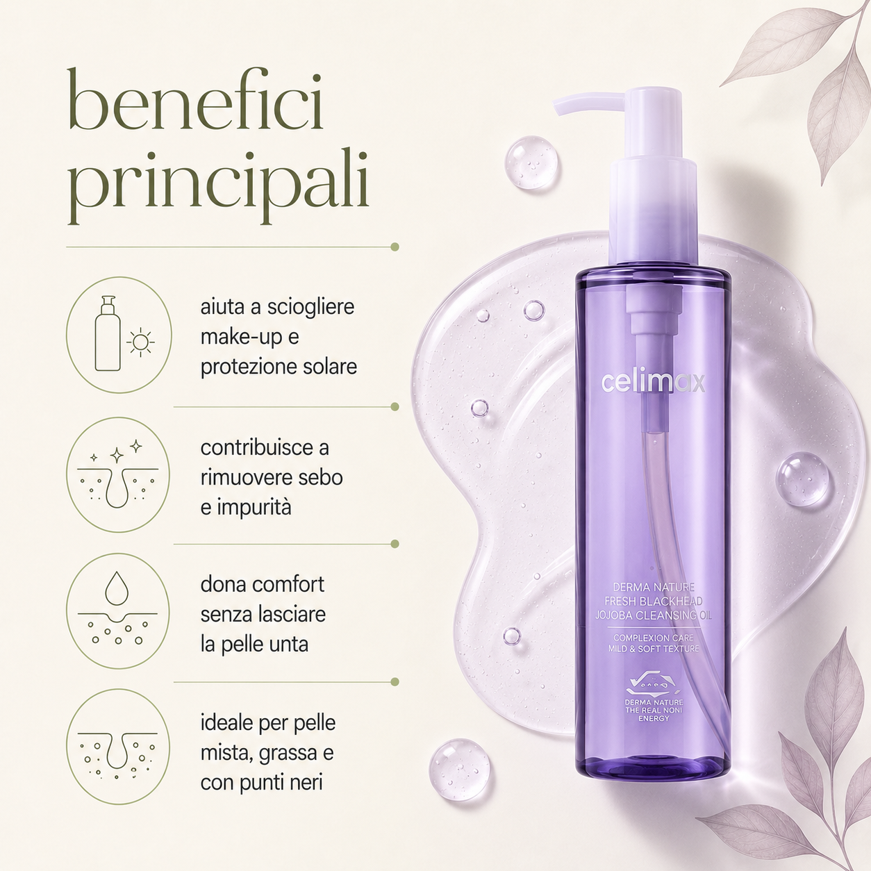 Celimax-Derma Nature Fresh Blackhead Jojoba Cleansing Oil - immagine 2