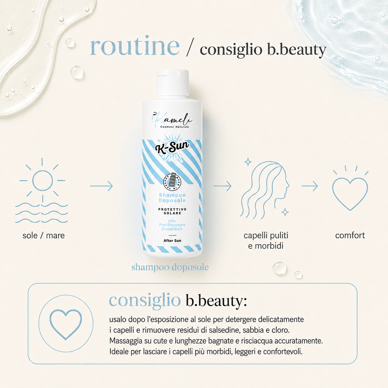 Kamelì-K-Sun Shampoo Protettivo Solare - immagine 4