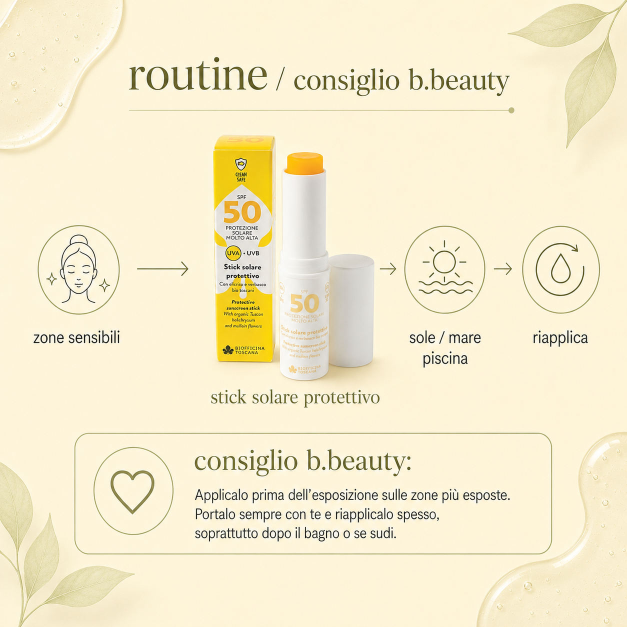 Biofficina Toscana-Stick Solare Protettivo SPF50 - immagine 4