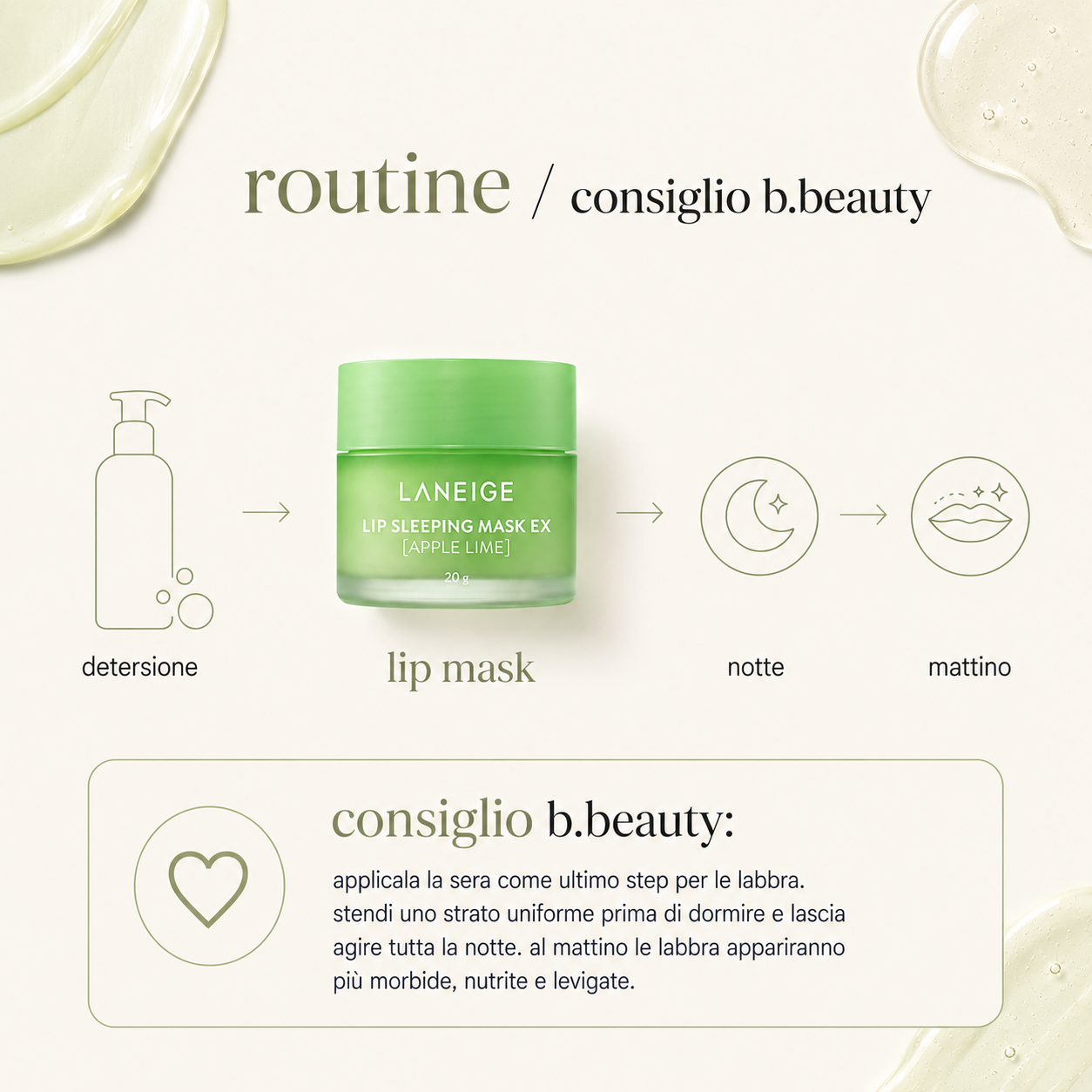 Laneige-Lip Sleeping Mask Ex Apple Lime - immagine 4