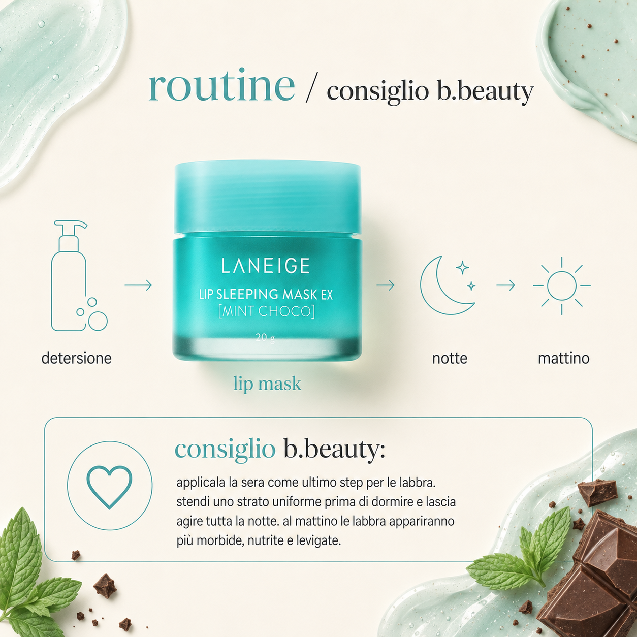 Laneige-Lip Sleeping Mask Ex Mint Choco - immagine 4