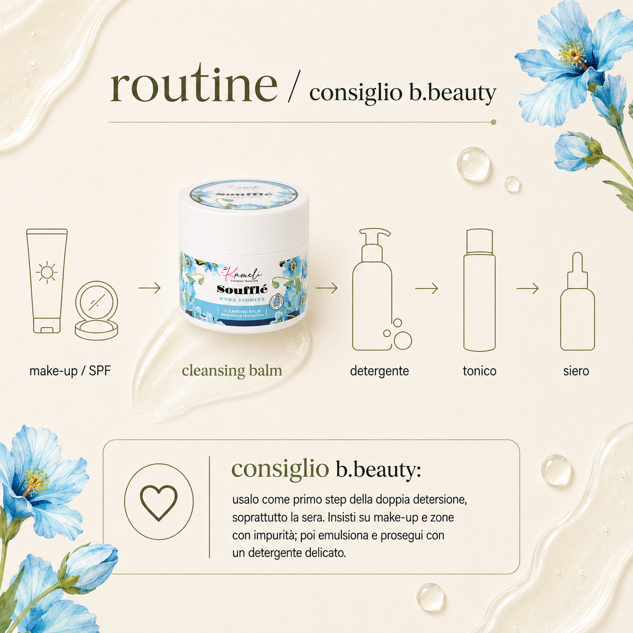 Kamelì-Soufflé Cleansing Balm Onda Fiorita - immagine 4