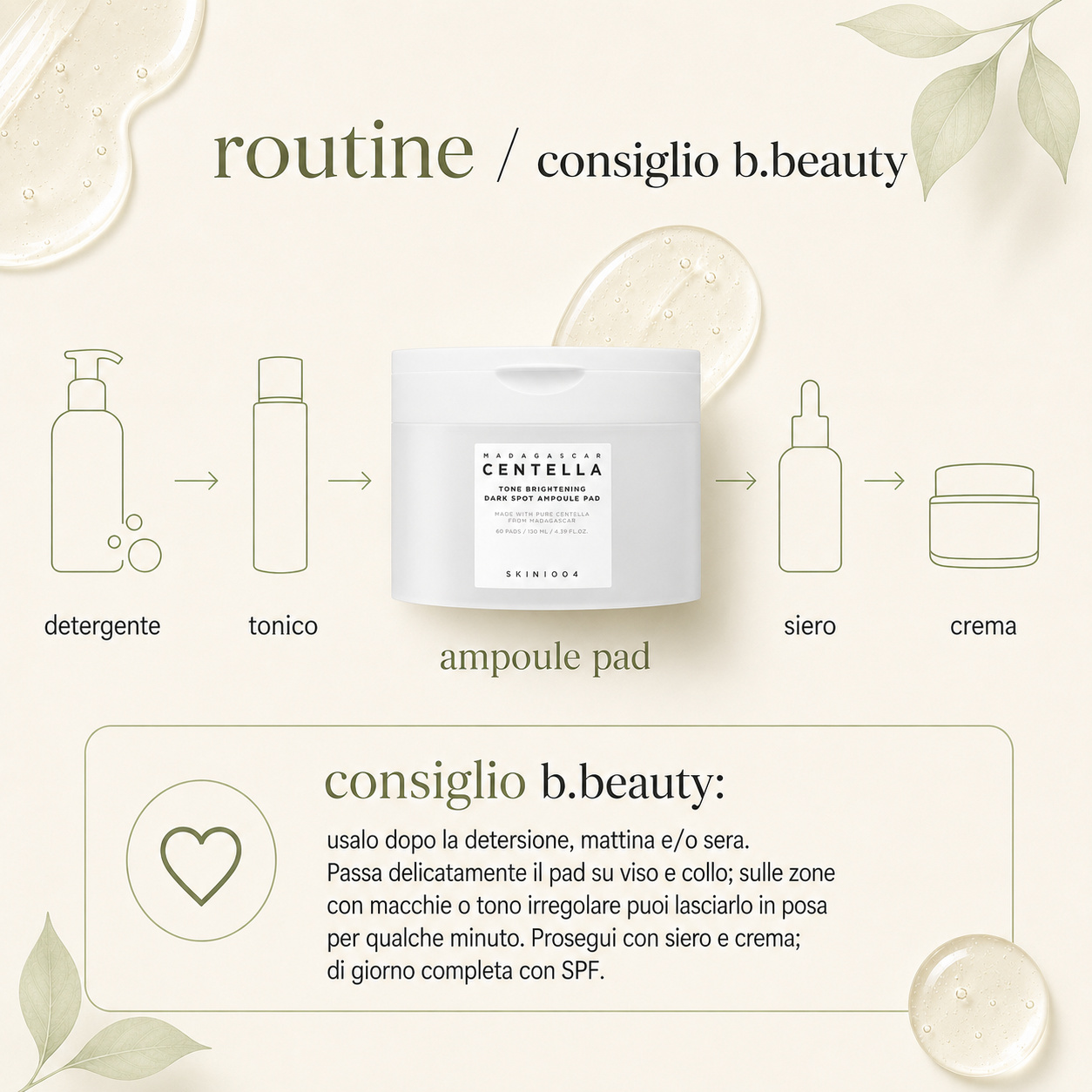 SKIN1004-Madagascar Centella Tone Brightening Dark Spot Ampoule Pad - immagine 4