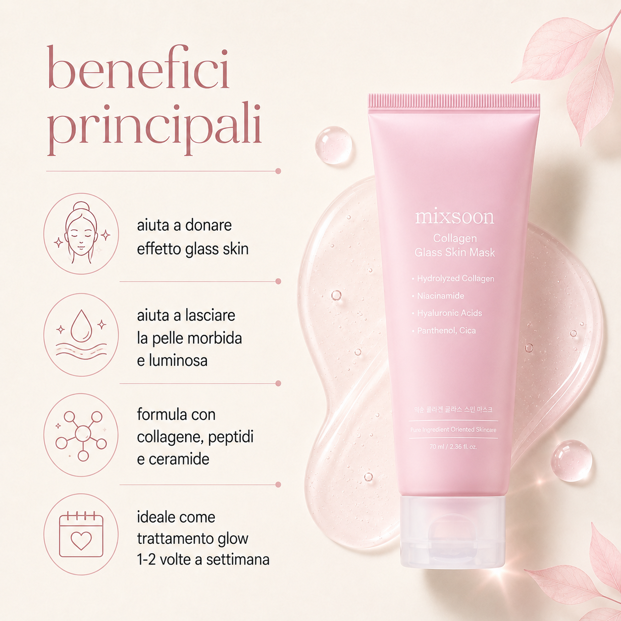 Mixsoon-Collagen Glass Skin Mask - immagine 2
