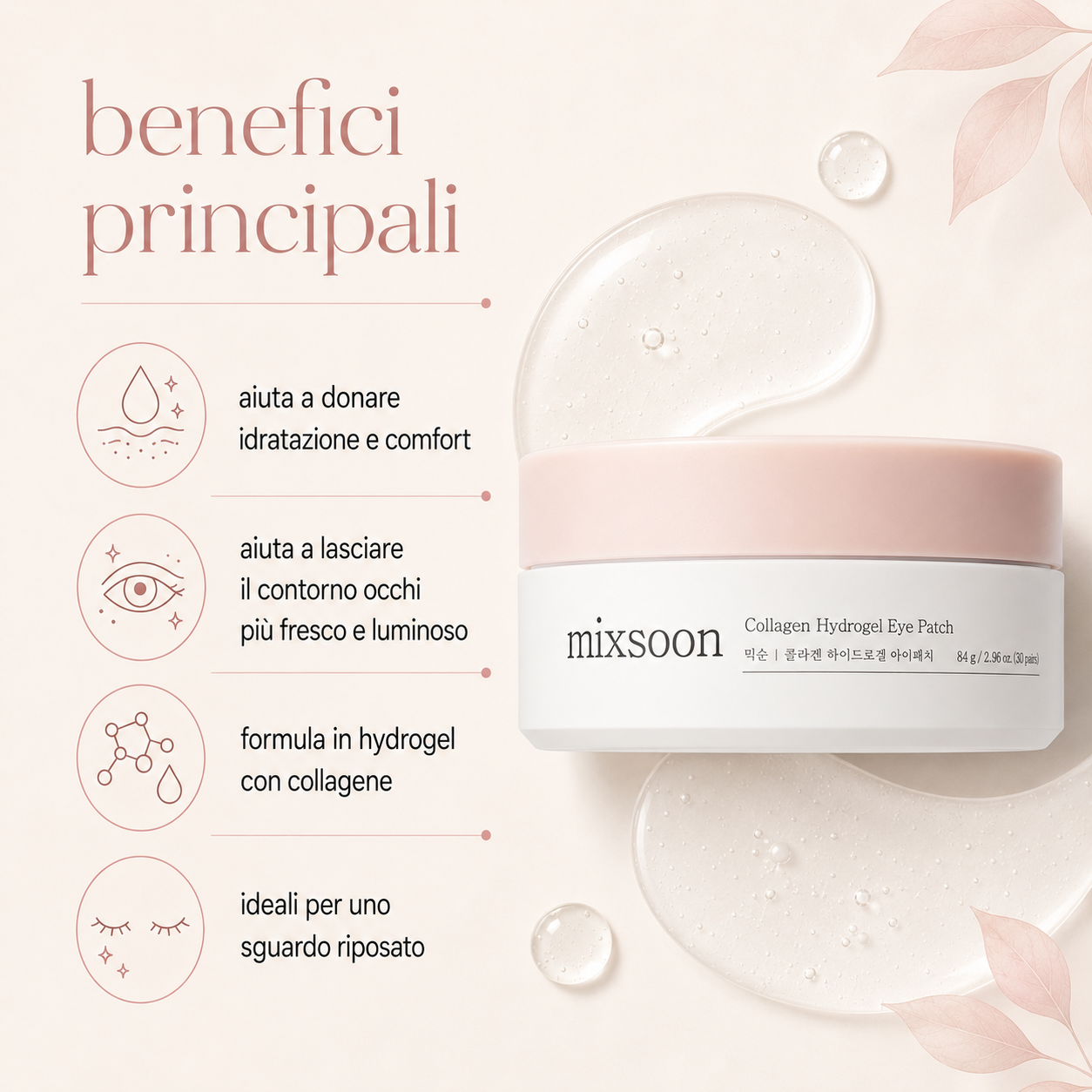 Mixsoon-Collagen Hydrogel Eye Patch - immagine 2