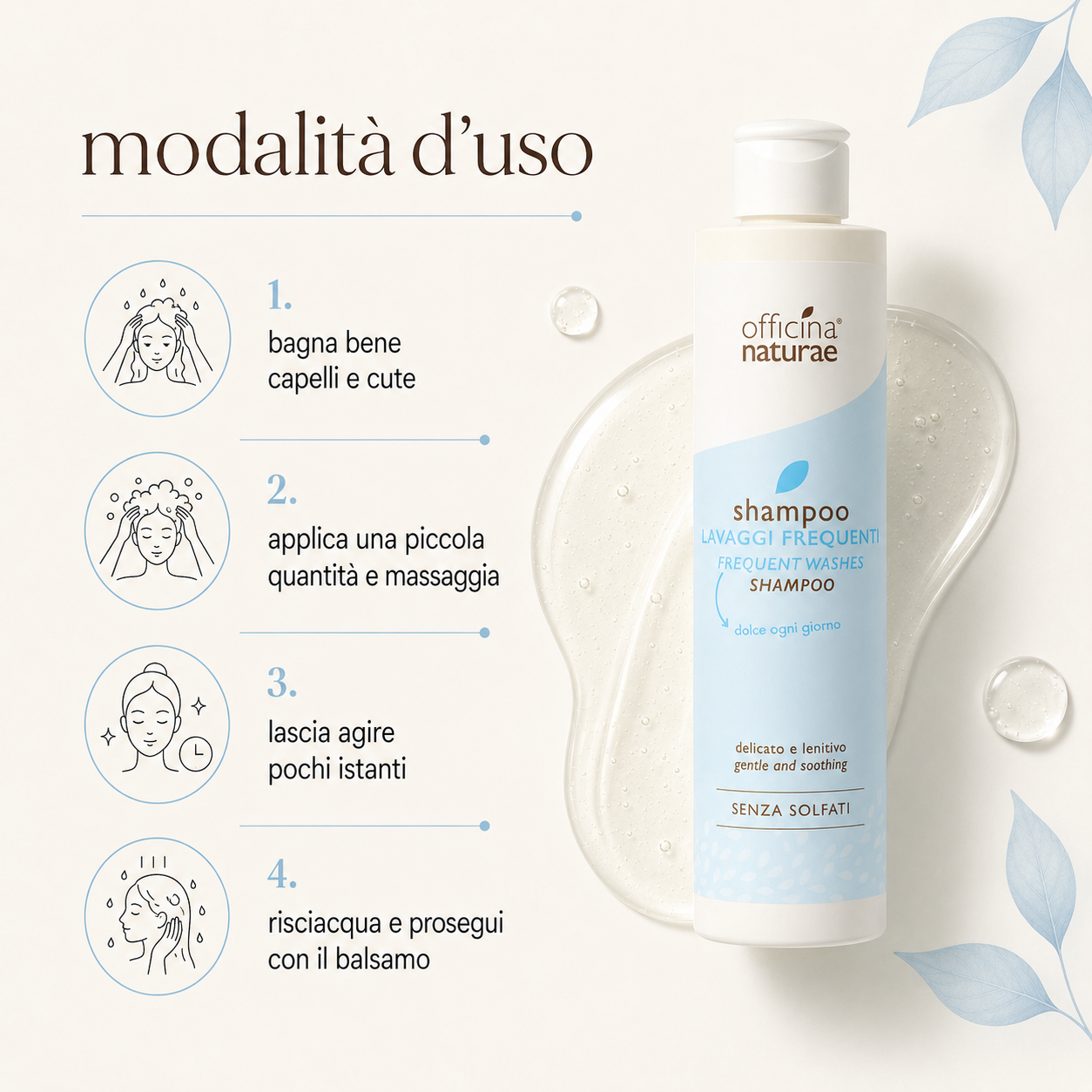 Officina naturae-Shampoo Lavaggi Frequenti - immagine 3