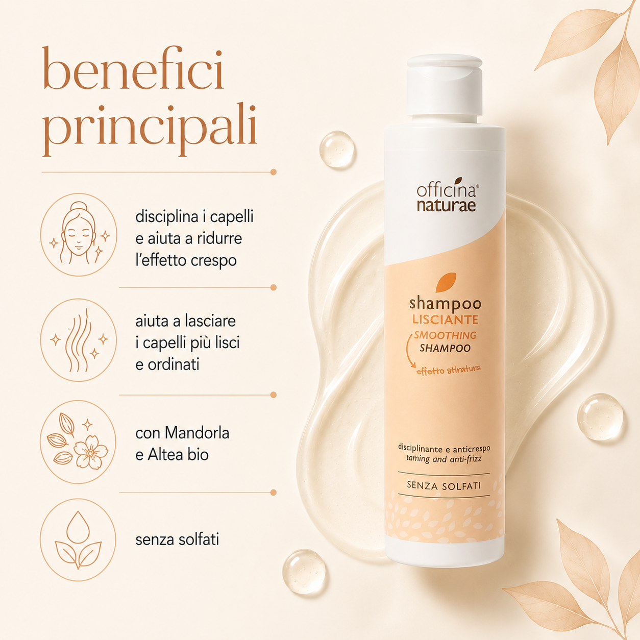 Officina naturae-Shampoo Lisciante - immagine 2