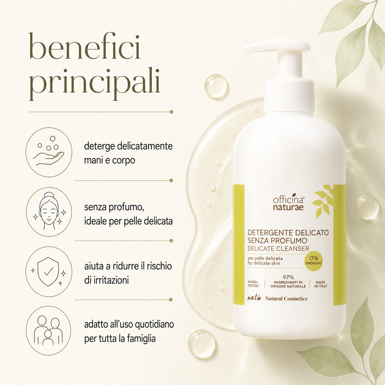 Officina naturae-Detergente Delicato Senza Profumo - immagine 2