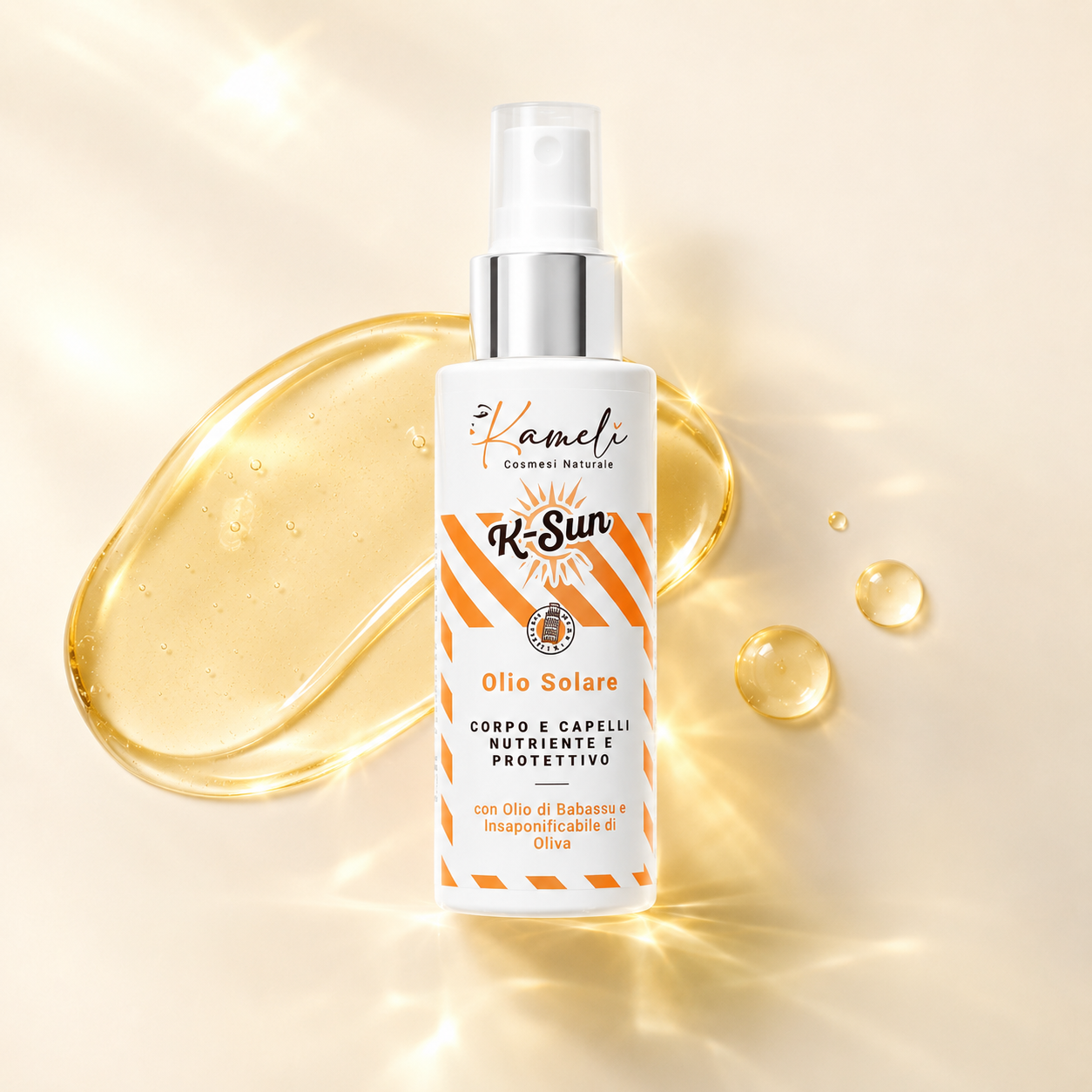 Kamelì-K-Sun Olio Solare Corpo e Capelli Nutriente e Protettivo