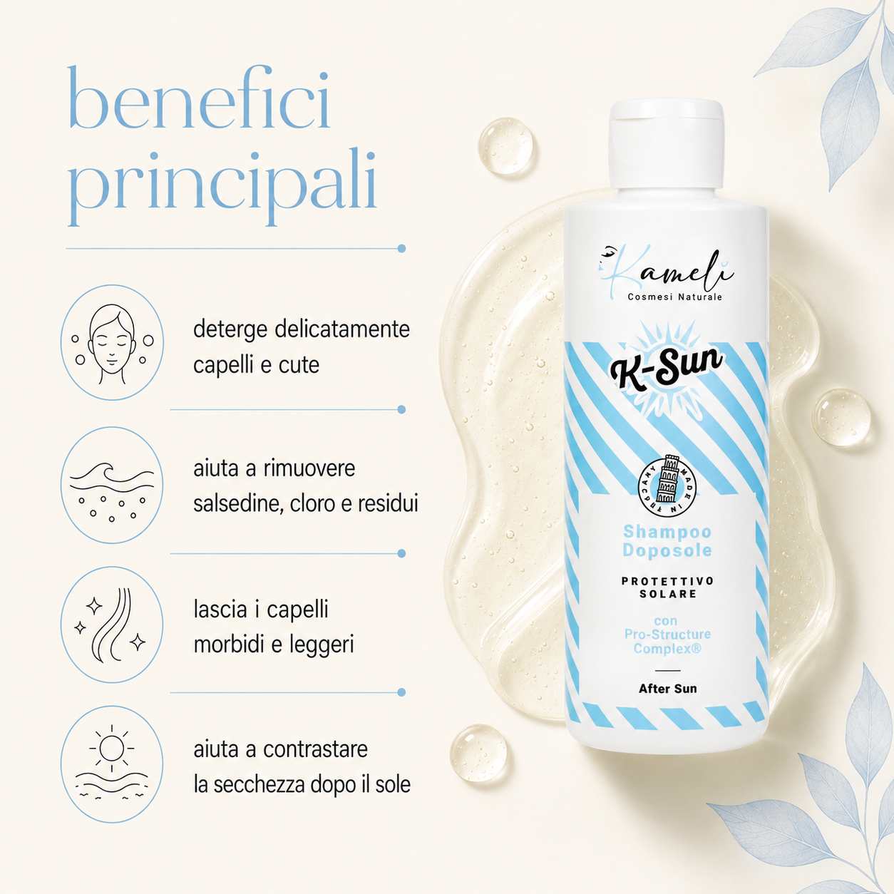 Kamelì-K-Sun Shampoo Protettivo Solare - immagine 2