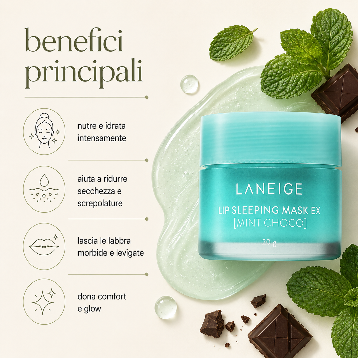 Laneige-Lip Sleeping Mask Ex Mint Choco - immagine 2