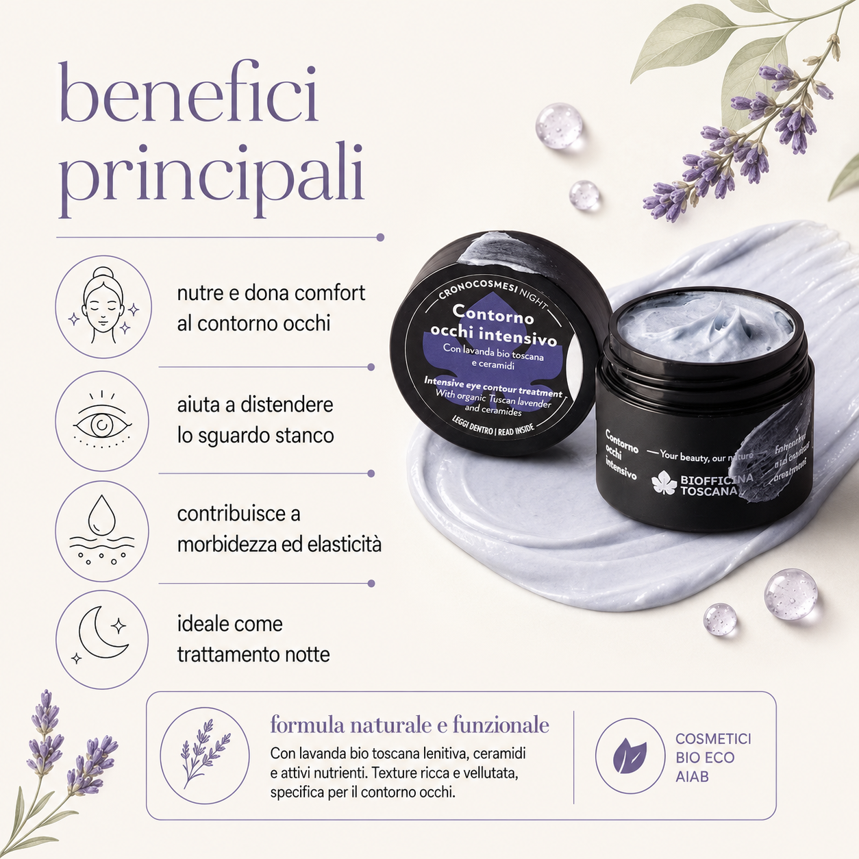 Biofficina Toscana-Contorno Occhi Intensivo Notte - immagine 2