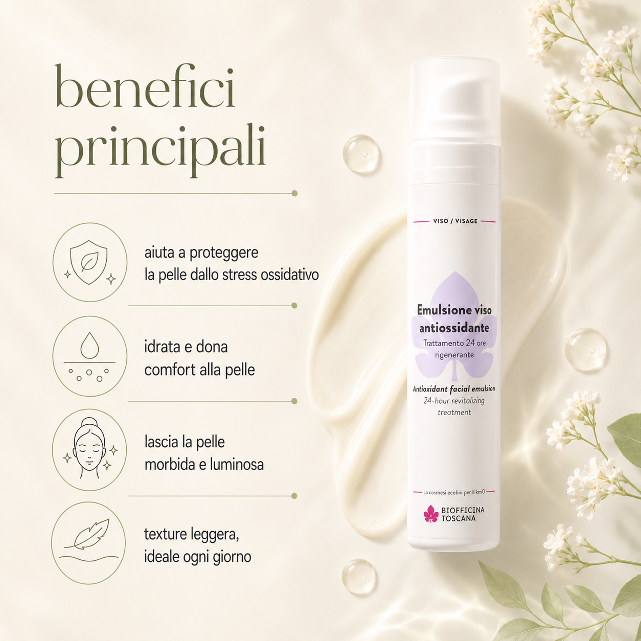 Biofficina Toscana-Emulsione Viso Antiossidante - immagine 2