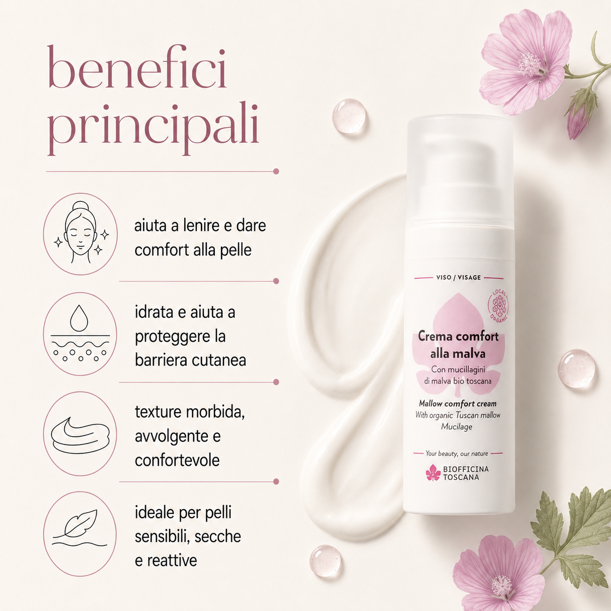 Biofficina Toscana-Crema Comfort alla Malva - immagine 2