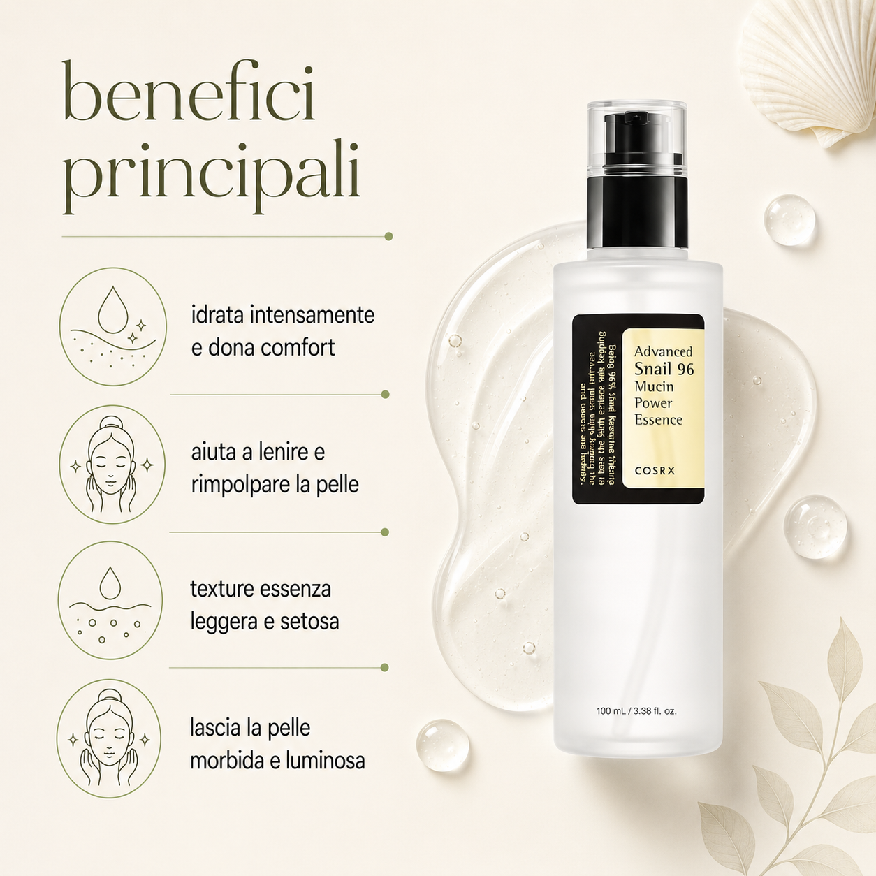Cosrx-Advanced Snail 96 Mucin Power Essence - immagine 2