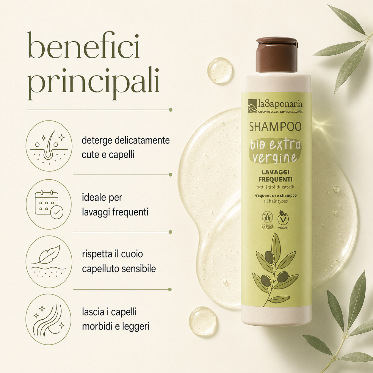 La Saponaria-Shampoo Bio Extravergine - immagine 2