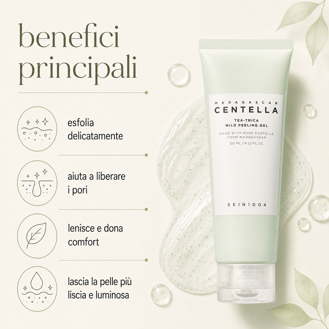 SKIN1004-Madagascar Centella Tea-Trica Mild Peeling Gel - immagine 2